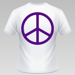 Image of White peace symbol tee