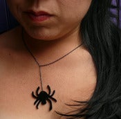 Image of Black Spider Necklace