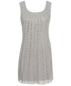 Image of <font size="3">Studded Mesh Tunic in Silver by Forever 21