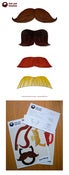 Image of Cut-out moustaches (4 colours)