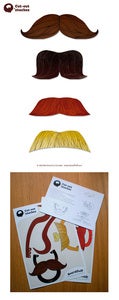 Image of Cut-out moustaches (4 colours)