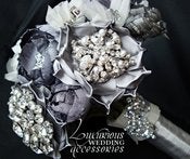 Image of MoonGlow Silver Brooch Wedding Bouquet