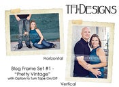 Image of NEW - Pretty Vintage Blog Frame Set #1 - Photoshop Template for Photographers