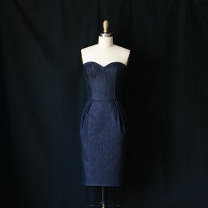 Image of Plaid Death by Denim Dress