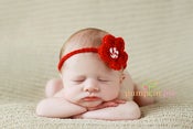 Image of Sparkly Red Flower Headband