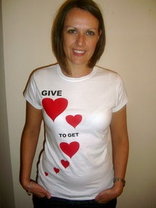Image of GIVE LOVE TO GET LOVE HEART TEE (Women's)