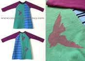 Image of COURTNEYCOURTNEY santiago stripe 5T print recycled tunic dress