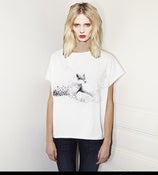 Image of T-Square Crop Woman+Leopard