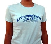 Image of santa cruz wave ladies tee-light blue