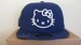 Image of Hello Kitty Logo Fitted Hat [Blue and White] 