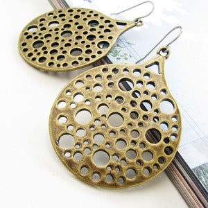Image of moon disc earrings