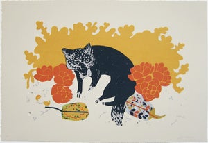 Image of Fox in the Flower Bed