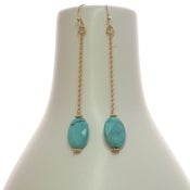 Image of Turquoise linear earrings