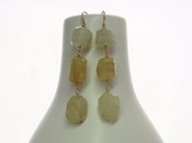Image of Organic Aquamarine rough earrings