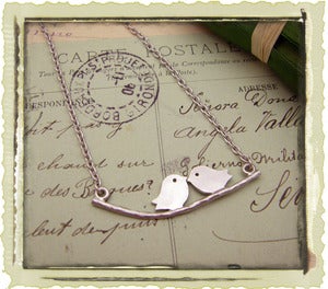 Vintage "Love Birds" in Silver