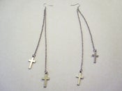 Image of DOUBLE CROSSED 2x Crucifixes Earrings