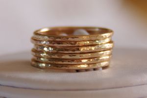 Image of 14K Gold Filled Stacking / Stackable Rings - wedding bands - Set of SIX, sizes 4,5,6,7,8,9,10,11