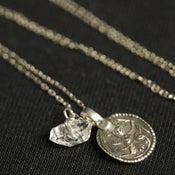 Image of Hanuman Charm Necklace with Herkimer Diamond
