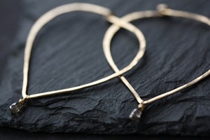 Image of  Chocolate Diamond Lotus Earrings