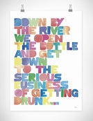 Image of Down By The River - Signed Print