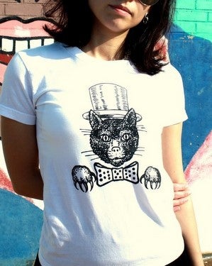Image of MIR08 TOPHAT CAT T-Shirt
