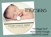 Image of "Vintage Dot" - CD or DVD Label Template - Photoshop Templates for Photographers - NEW