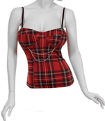Image of Red Tartan Bustier