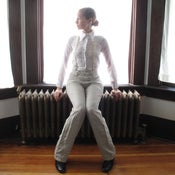 Image of SWANclothing Lace Suspenders in Cream.