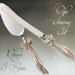 Image of Wedding Cake Cutting Set Ribbons & Bows