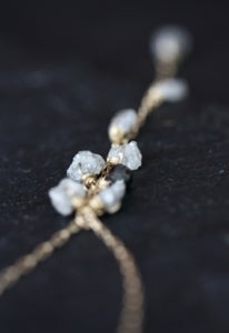 Image of Rough and Black Diamond Cascade Necklace