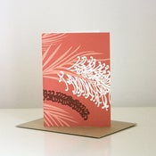 Image of Grevillea Greeting Card- DESERT RED