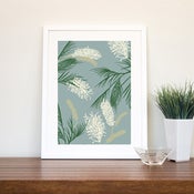 Image of Grevillea Print- DUCKEGG BLUE LARGE
