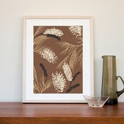 Image of Grevillea Print- CHOCOLATE LARGE