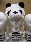 Image of Panda Hat w/baseball pom poms