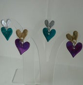 Image of Matching Earrings for All Versions of the Heart Quintet Necklace