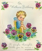 Image of Vintage Greeting Card - Mother's Birthday - 1947