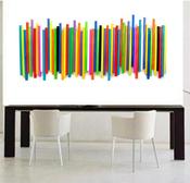 Image of Sticks in Vibrant no13 - LARGE modern wall sculpture  60x26