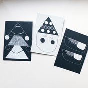 Image of Christmas cards - white/greyish blue / SOLD OUT