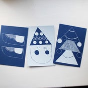 Image of Christmas cards - white/blue / SOLD OUT