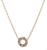 Image of   Kara Ackerman <i> Audrey <i/> 14k White Diamond Open Circle Pendant Necklace