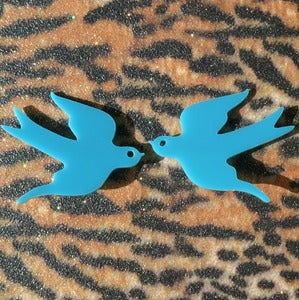 Image of New Aqua Bird Brooches