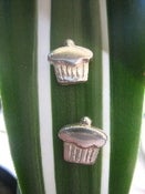 Image of cupcake earrings and matching pendants