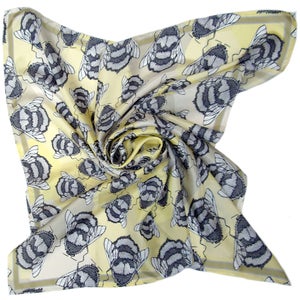 Image of 'Runny Honey' Large Square Silk Scarf