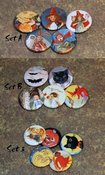 Image of Set of Five Vintage-style Halloween Buttons