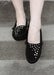 Image of Black Stud Moccasin