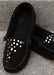 Image of Black Stud Moccasin