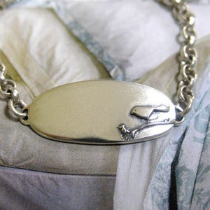 Image of Sterling Silver Baby Bird ID Bracelet