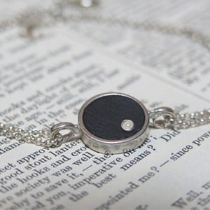 Image of Sterling Silver, Freshwater Pearl and Ebony Friendship Bracelet