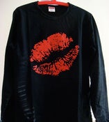 Image of Big Kiss Tee Long Sleeve Black
