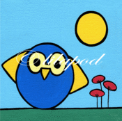 Image of owl by day (greetings card)